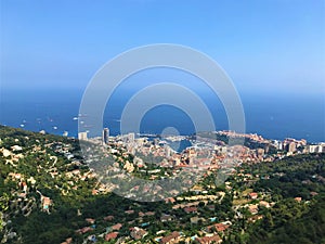 Monte Carlo, Monaco city, port and sea panorama