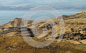 Panoramic view Sea of Galilee