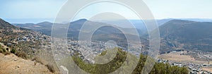 Panoramic view from Sea of Galilee to Mediterranean Sea, Israel