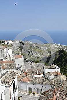 The old town of Monte Sant`Angelo in the province of Foggia. photo