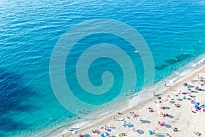 Panoramic view of the seacoast of Tropea in Calabria Italy