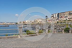 Panoramic view of sefront of Portici - Naples