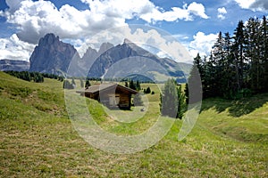 Panoramic View of the Seiser Alm photo
