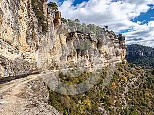Panoramic view of the Serrania de Cuenca at Una in Spain. Hiking trails La Raya and El Escaleron in Una photo
