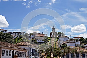 Panoramic view of Serro, historical city in Minas Gerais, Brazil photo