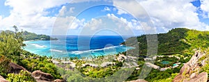 Panoramic view of Seychelles island