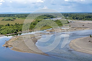 Panoramic view from Shestakovsky Yar on the Kiya River