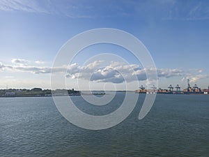 A panoramic view of Shotley Gate, Suffolk