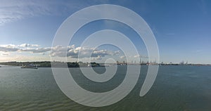 A panoramic view of Shotley Gate, Suffolk