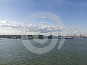 A panoramic view of Shotley Gate, Suffolk