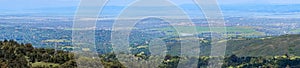 Panoramic view of Silicon Valley as seen from Skyline Boulevard, San Francisco bay area, California