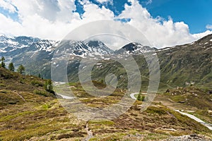 Panoramic view on Simplon Pass