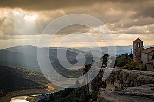 Panoramic view of Siurana village in Catalonia, Spain