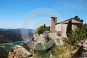 Panoramic view of Siurana village, Spain