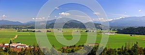 Panoramic View of Skagit valley from Burlington cross overlook photo