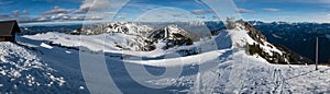 Panorama of skiresort Hochkar, Austria photo