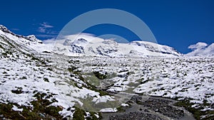 Panoramic view of a small river.
