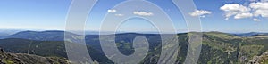 Panoramic view from Sniezka of Mountain, Karkonosze