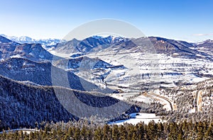 Panoramic View of Snow-covered Sunlight Basin