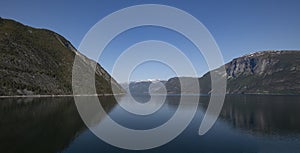 panoramic view on Sognefjord, Norway's longest Fjord