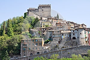 Panoramic view of Soriano nel Cimino. Lazio. Italy. photo