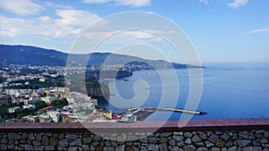 Panoramic view of Sorrento, the Amalfi Coast, Italy