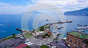 Panoramic view of Sorrento, the Amalfi Coast, Italy