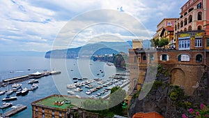 Panoramic view of Sorrento, the Amalfi Coast, Italy