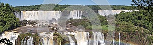 Panoramic view of spectacular Salto Tres Mosqueteros and Salto Rivadavia, Iguazu Falls, Misiones, Argentina photo