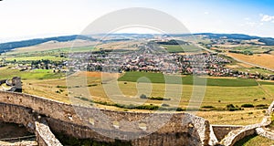 Panoramatický výhled na město Spišské Podhradie, Slovensko
