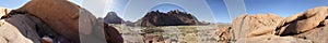 Panoramic view at Spitzkoppe, Namibia