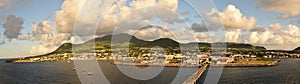 Panoramic view of St Kitts in the Caribbean photo