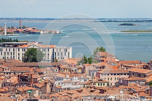 Panoramic  view from St Mark`s Campanile