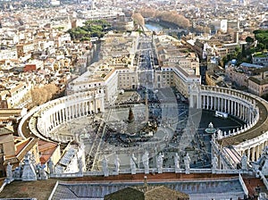 panoramic view of St. Peter's Square in Vatican City
