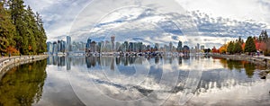 Panoramic View of Stanley Park in Coal Harbour, Downtown Vancouver