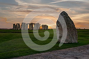 Panoramic view of Stonehenge monument.