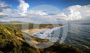 Bolonia coastline panoramic view photo