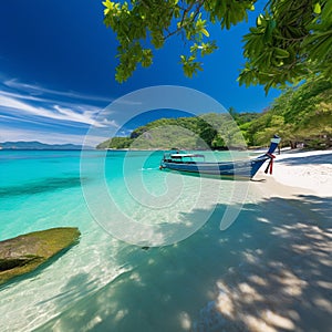 Panoramic view of a stunning beach in Phuket