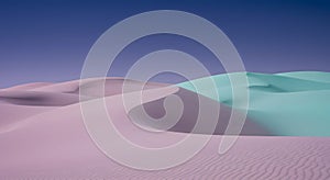 Abstract Colored Sand Dunes Landscape