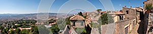 Panoramic view on the surrounding landscape of Volterra in the Tuscany