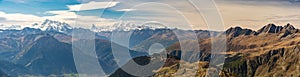 Panoramic view on Swiss Alps from Bettmeralp