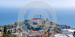 Panoramic view of SÃ£o Martinho parish church in Funchal city, Madeira