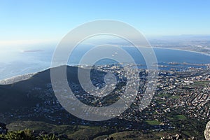 Panoramic View from Table Mountain Cape Town South Africa
