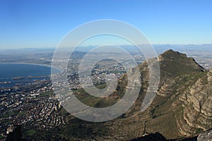 Panoramic View from Table Mountain Cape Town South Africa