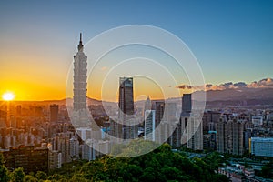 Panoramic view of Taipei City