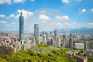 Panoramic view of Taipei City in taiwan