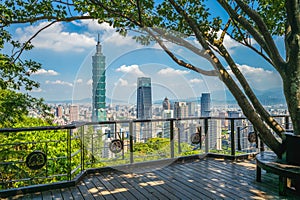 Panoramic view of Taipei City in taiwan