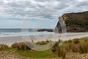 Panoramic view of Tapotupotu Beach in New Zealand