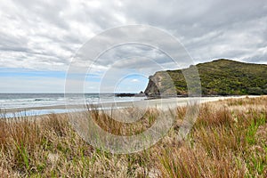 Panoramic view of Tapotupotu Beach in New Zealand