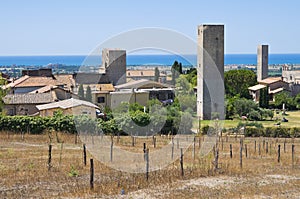 Panoramic view of Tarquinia. Lazio. Italy.